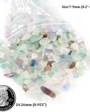 Hilitchi Quartz Stones Tumbled Chips Stone Crushed Crystal Natural Rocks Healing Home Indoor Decorative Gravel Feng Shui Healing Stones (About 1lb(450g)/Bag) (Fluorite)